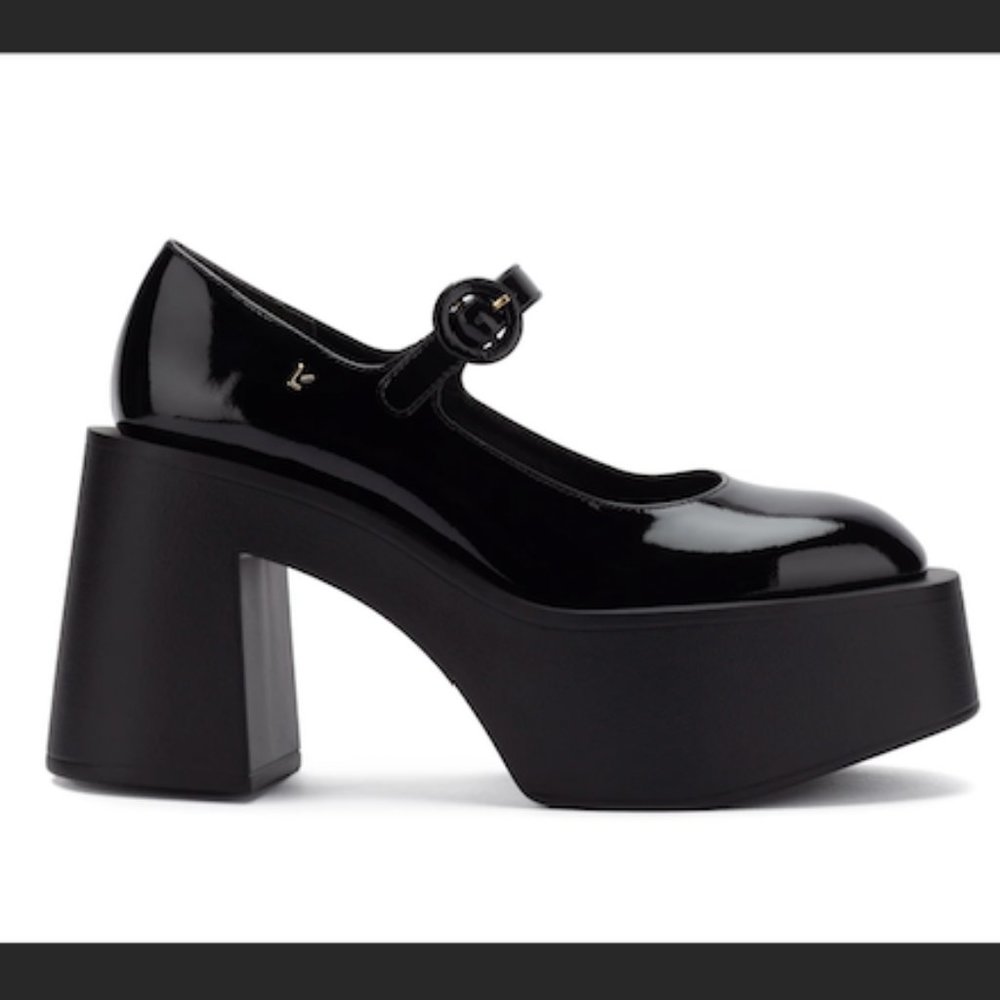 Olivia Platform Pump In Black Patent Leather - Picture 3 of 9